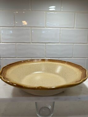 Mikasa Whole Wheat Serving Bowl, Vintage Stoneware Tableware